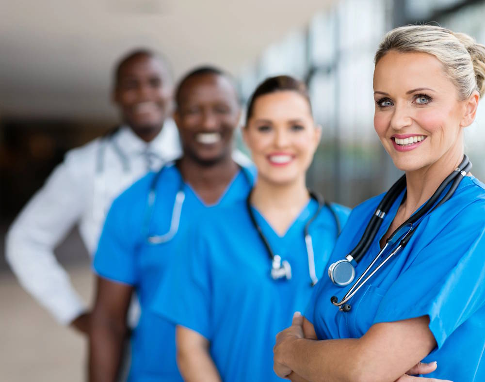 portrait of family standing together